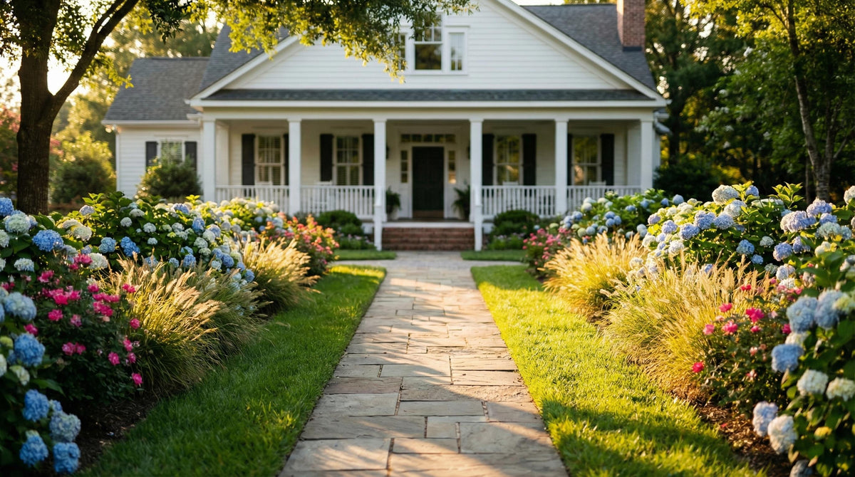 Beautiful residential lawn and landscape